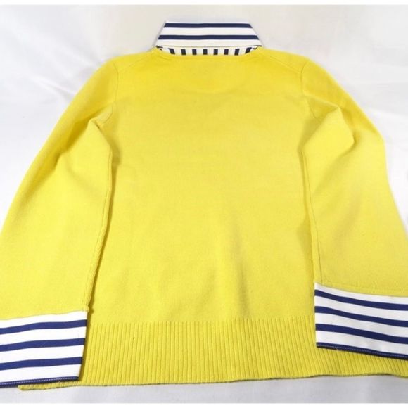 Cable & Gauge Yellow Collared Sweater Size S - Picture 8 of 11